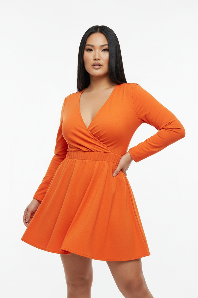 Sunset Wild Dress - three quarter view